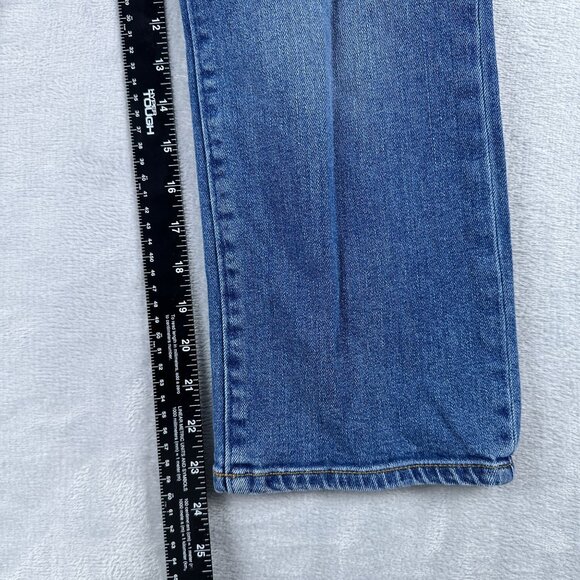 Ann Taylor Loft Curvy Kick Crop Jeans Women Size 30/10 Mid Rise Medium Wash Blue - Picture 10 of 13
